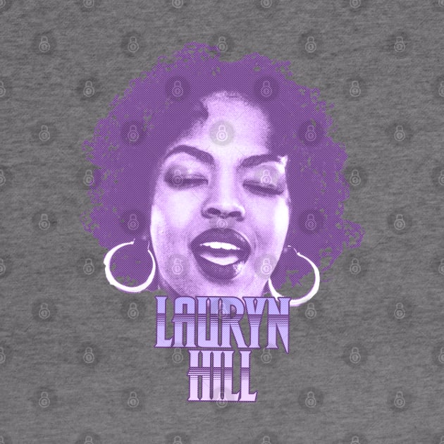 Retro Lauryn Hill Purple Halftone by Skate Merch